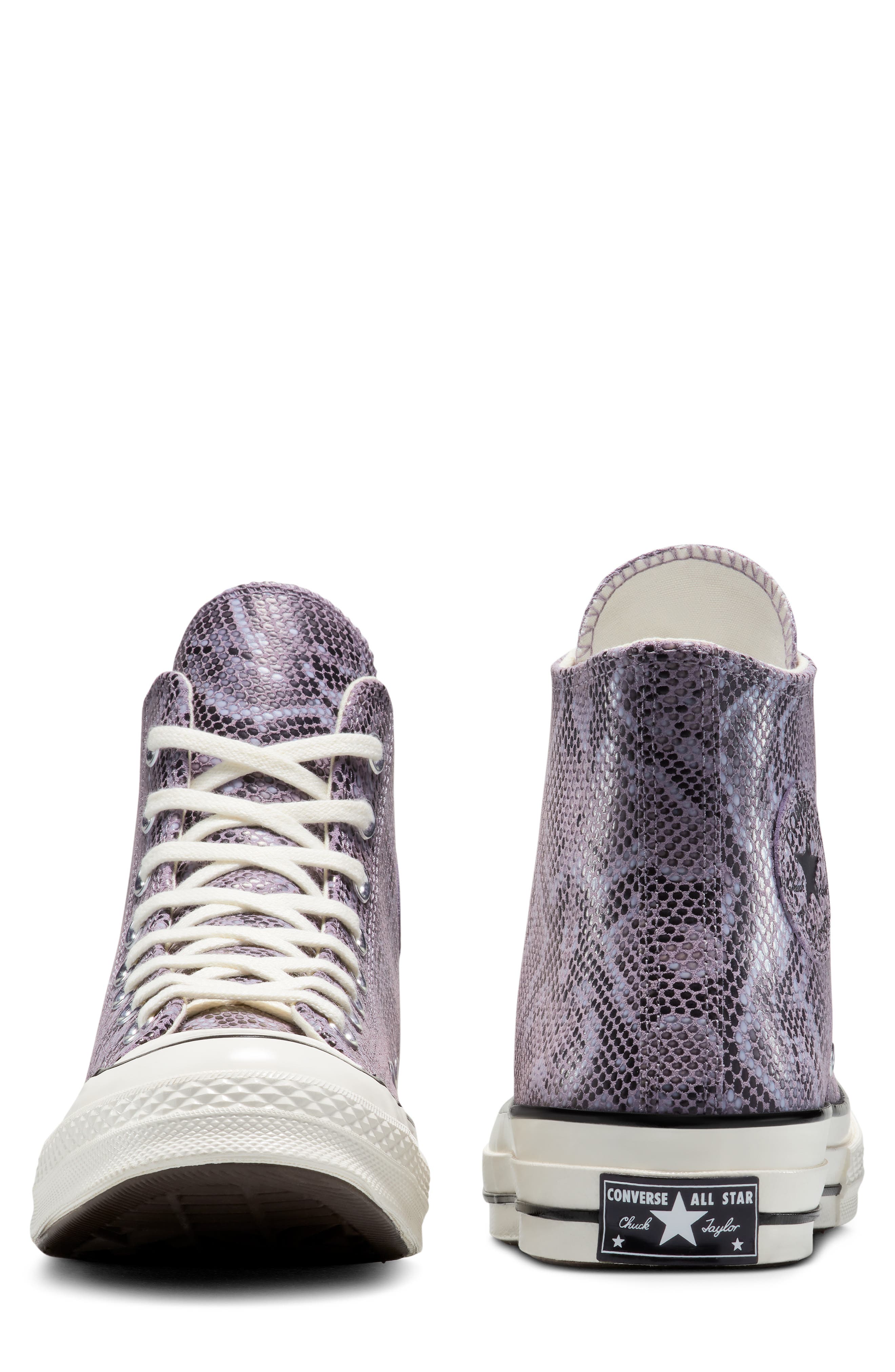 Converse Chuck 70 Faux Snakeskin Suede High Top Sneaker, Alternate, color, 