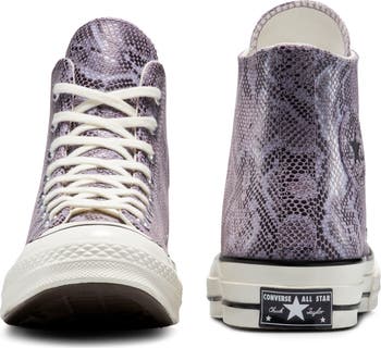 Chuck 70 Faux Snakeskin Suede High Top Sneaker