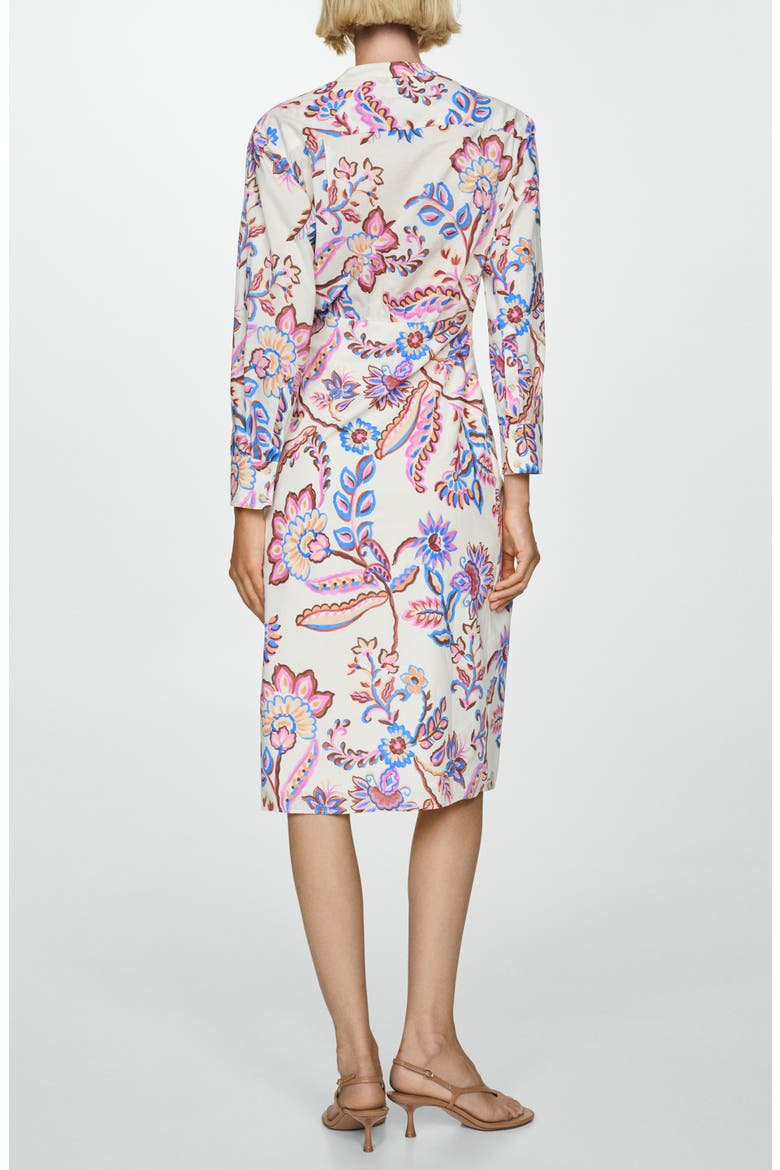 Floral Cotton Shirtdress, Alternate, color, ECRU