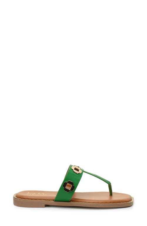 Nicole Miller Bling Thong Sandal In Green
