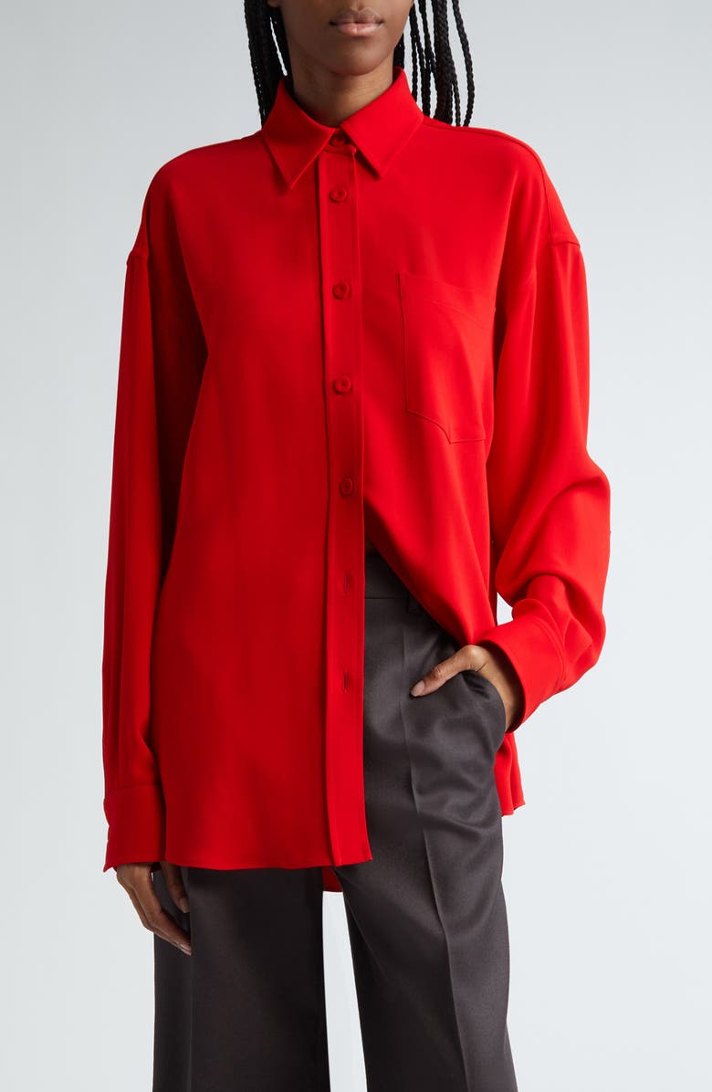 Stella McCartney Oversize Button-Up Shirt, Main, color, 