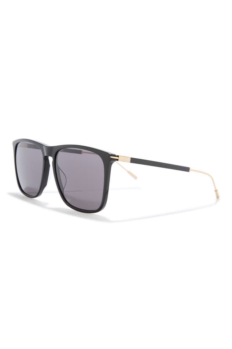 53mm Solstice Novelty Square Sunglasses, Alternate, color, BLACK GOLD GREY