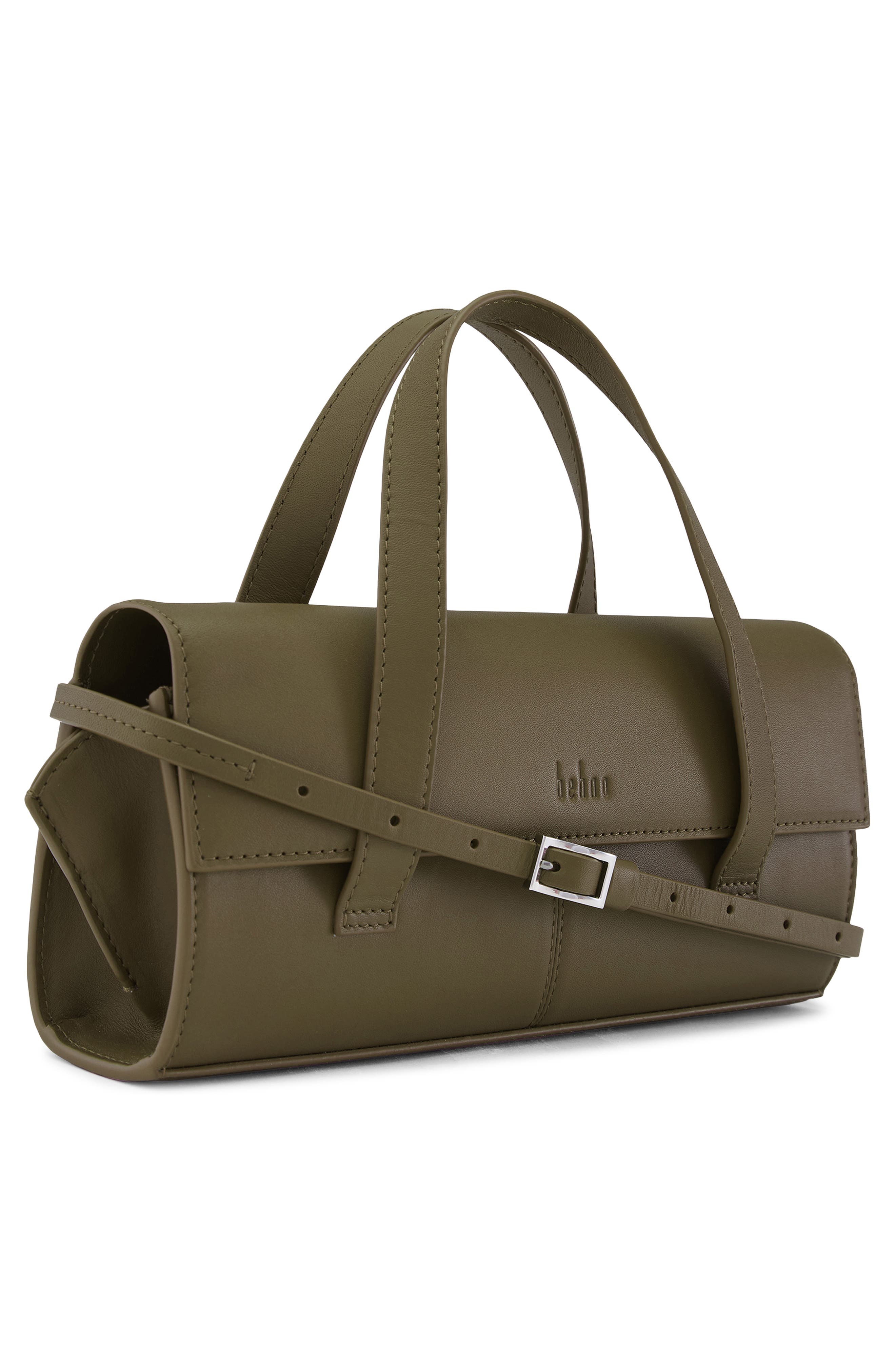 Mini Michelle Nappa Leather Crossbody Bag, Alternate, color, WOOD