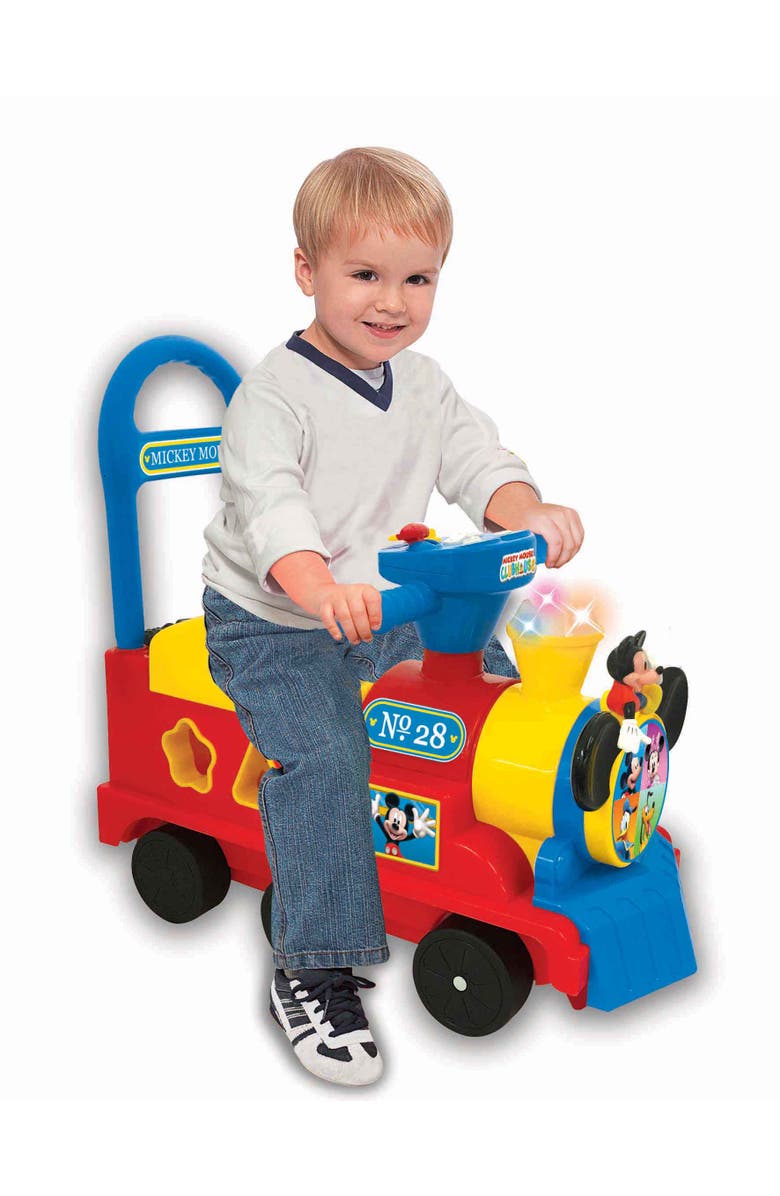 Kiddieland Disney Mickey Mouse Clubhouse Play N' Sort Activity Train Rideon, Alternate, color, Multicolored