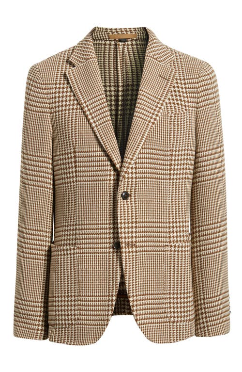 Hugo Boss Boss Heston Slim Fit Glen Plaid Wool Sport Coat In Brown
