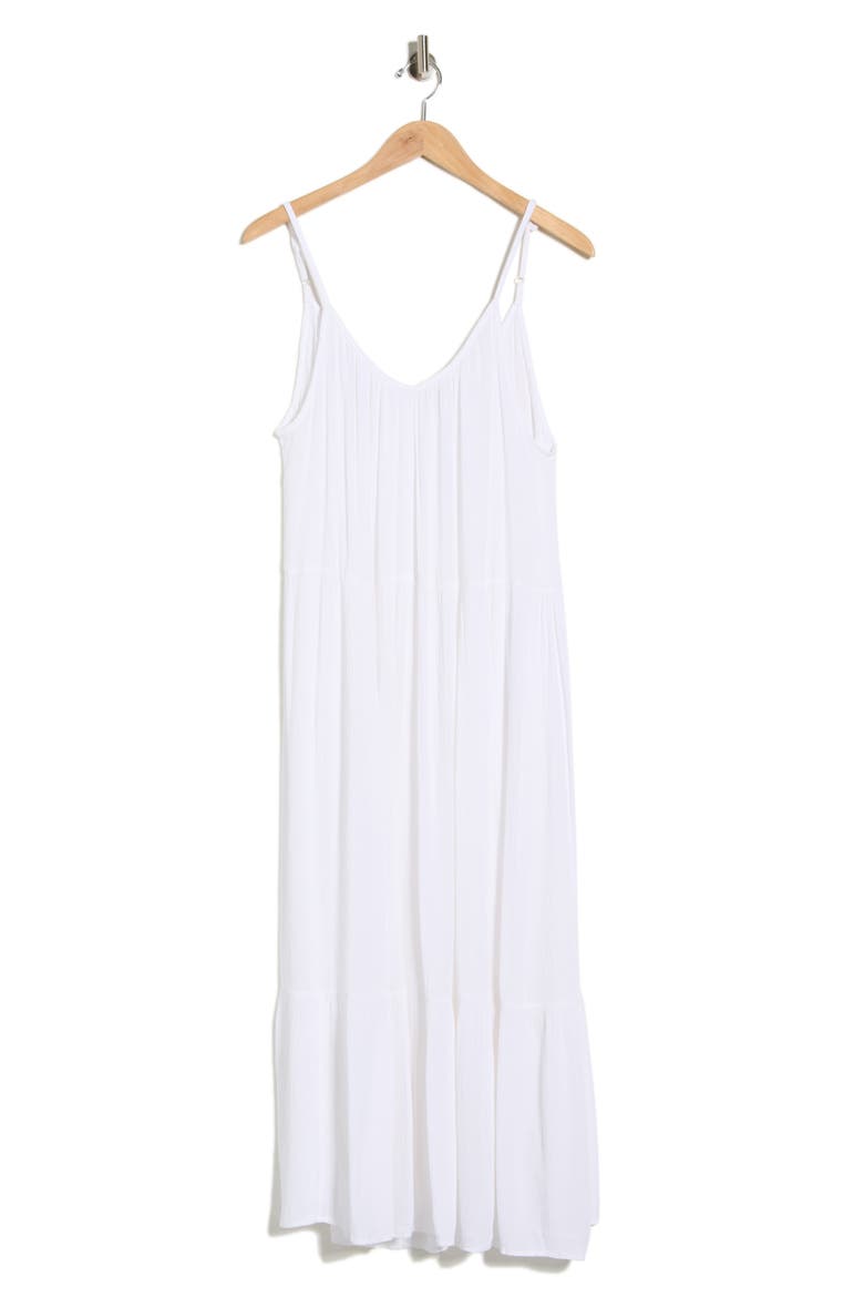 Tiered Gauze Cover-Up Midi Dress, Alternate, color, WHITE