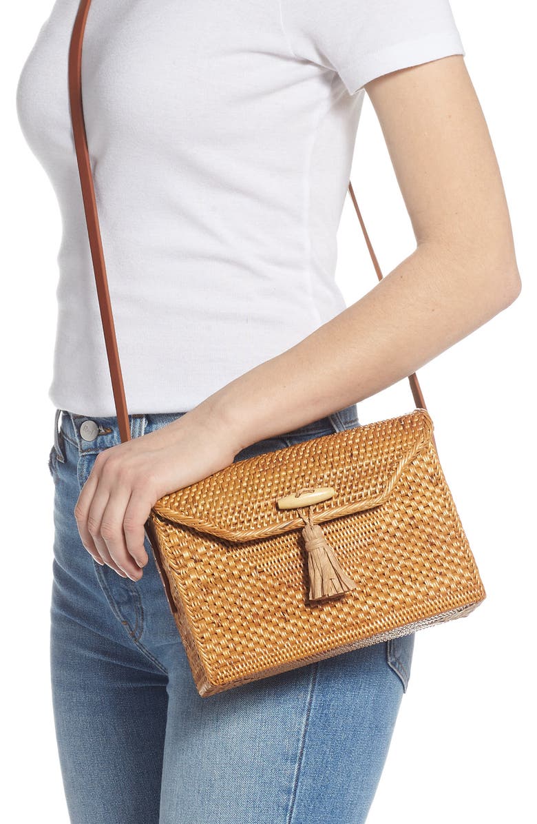 Nordstrom Celeste Straw Crossbody Bag, Alternate, color,