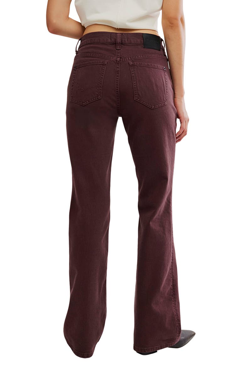 Double Knot High Waist Straight Leg Jeans, Alternate, color, PLUM