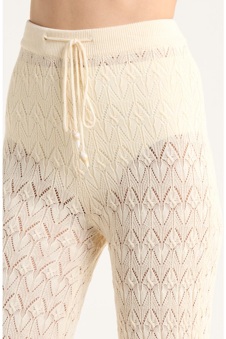 Pointelle Cover-Up Sweater Pants, Alternate, color, NATURAL