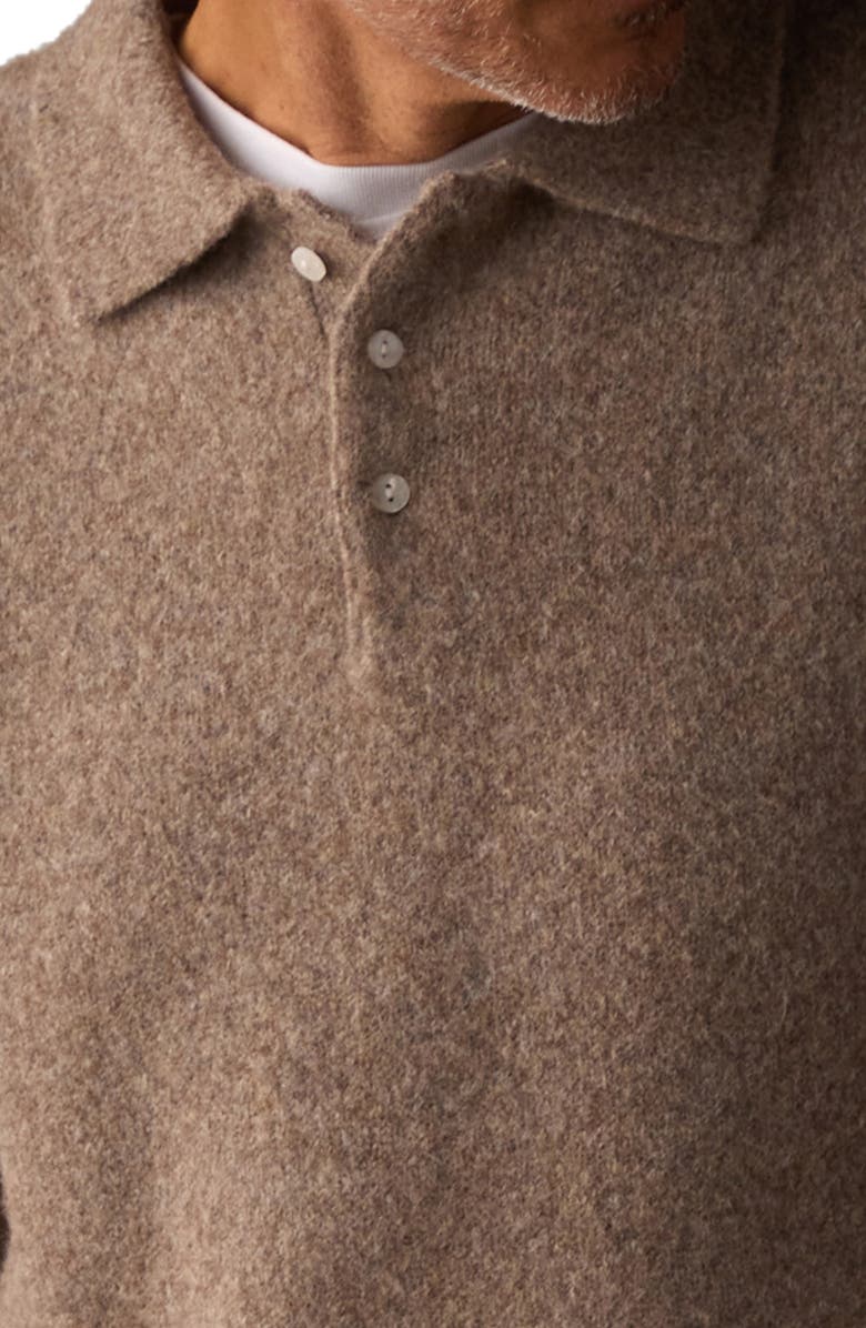 The Normal Brand Homebound Polo Sweater, Alternate, color, Toasted Chestnut
