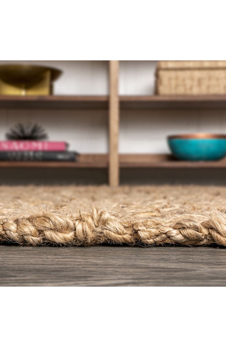 JONATHAN Y Estera Hand Woven Boucle Chunky Jute Area Rug, Alternate, color, Natural