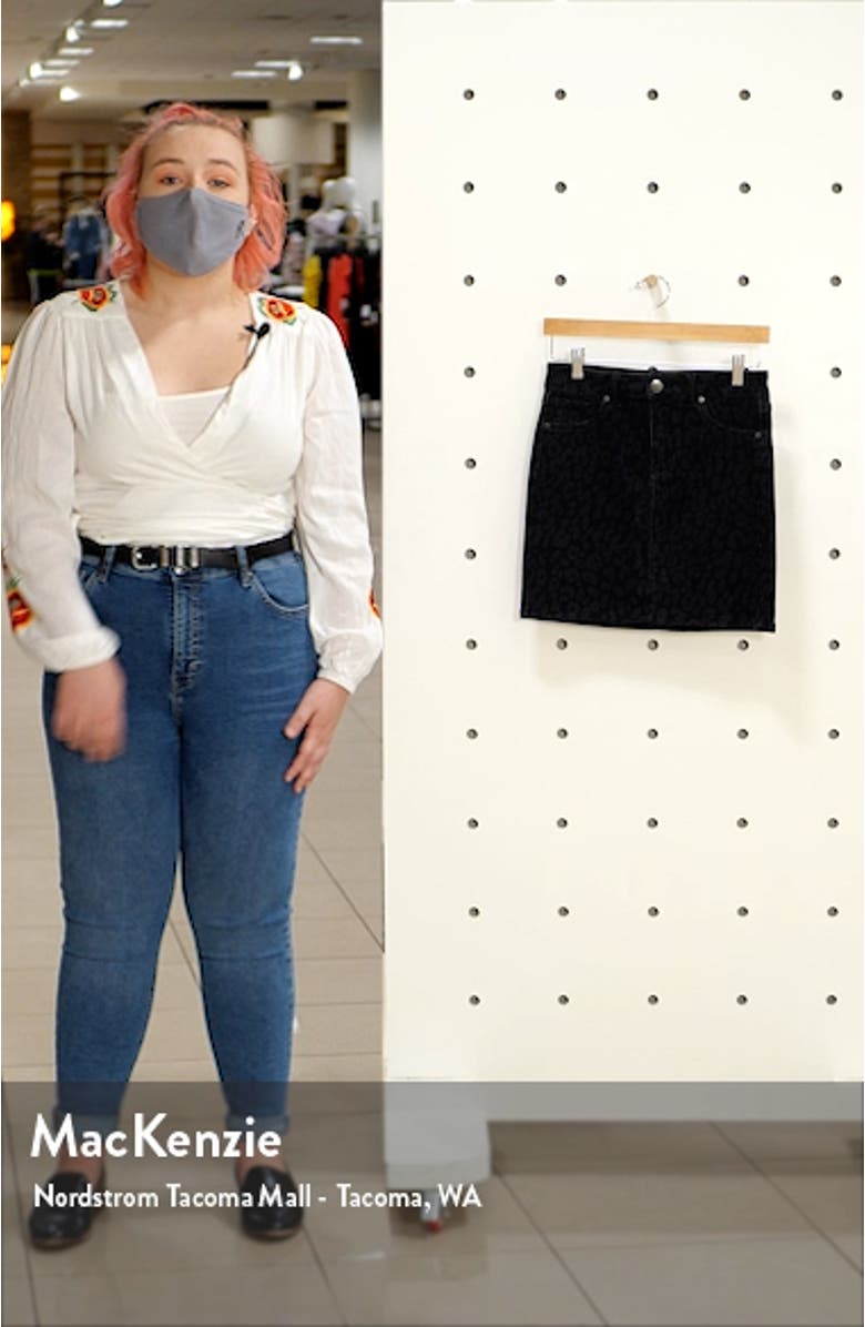 Tonal Cheetah Denim Miniskirt, sales video thumbnail