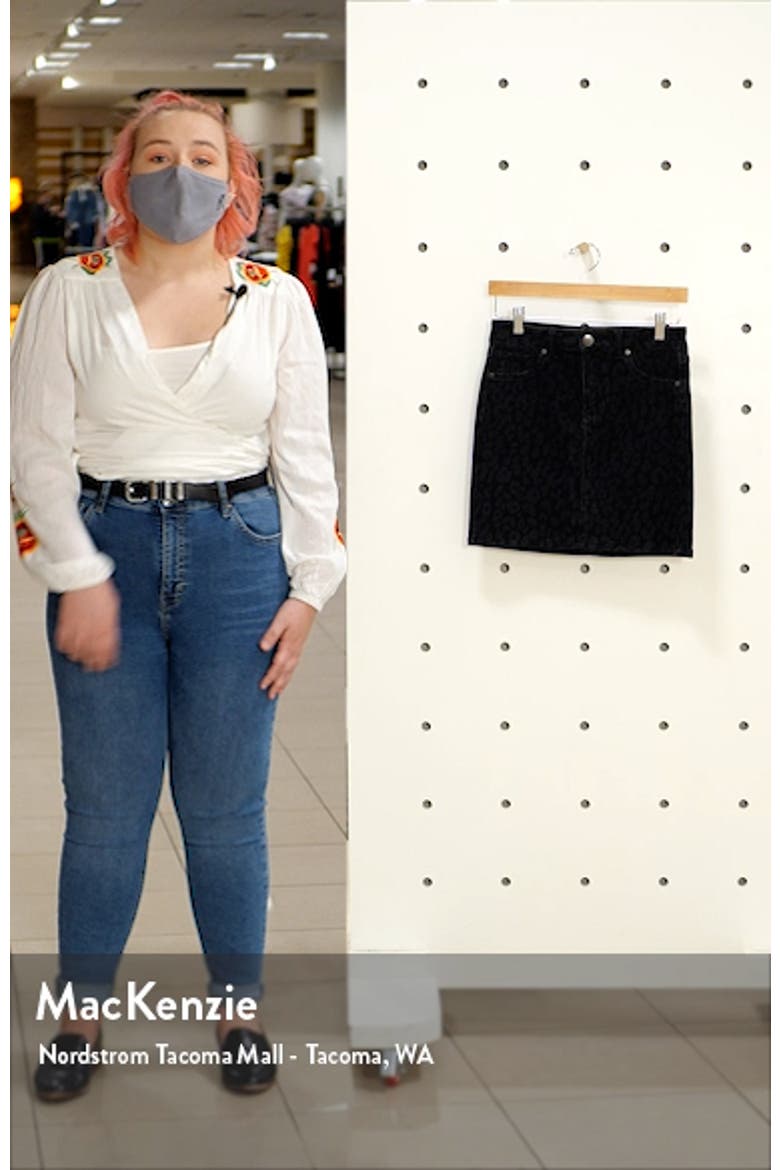 Tonal Cheetah Denim Miniskirt video