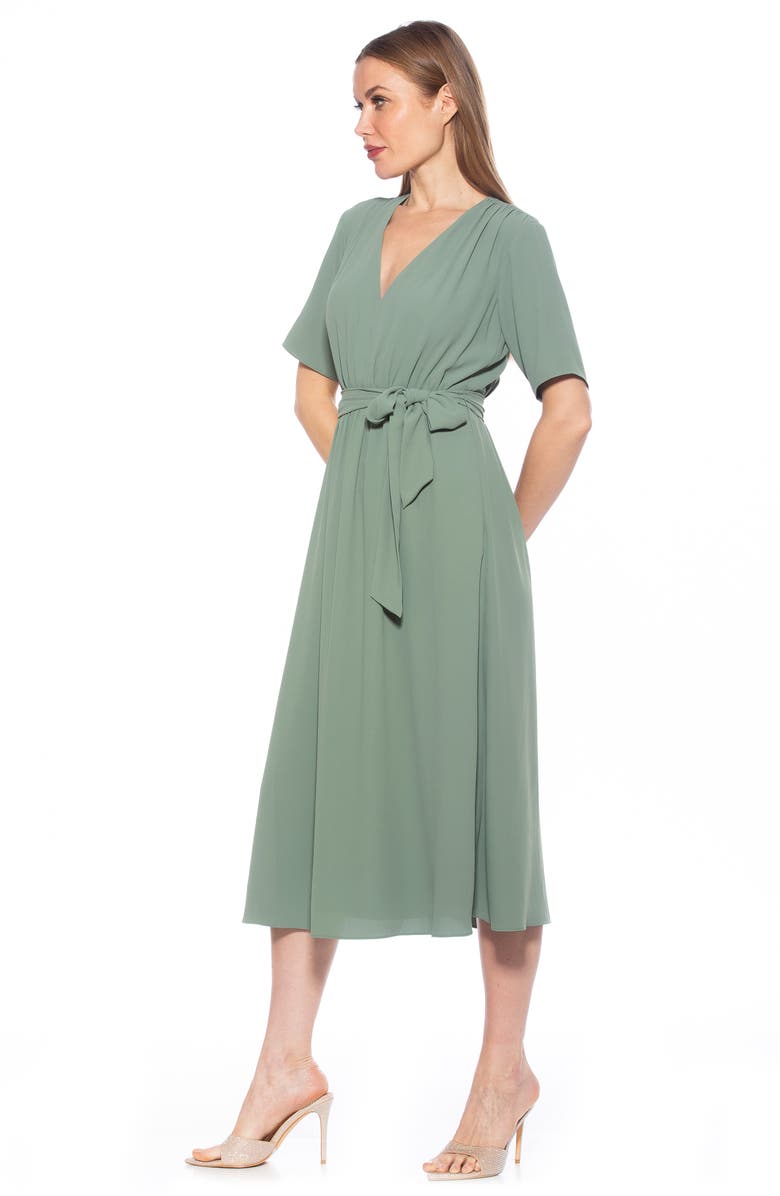 Alexia Admor Larisa Fit & Flare Dress, Alternate, color, Sage