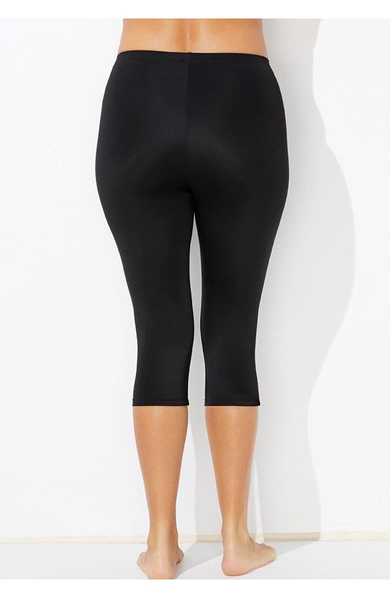 Swimsuits for All Chlorine Resistant Swim Capri, Alternate, color, New Black