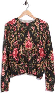Vince Camuto Printed Crewneck Sweater