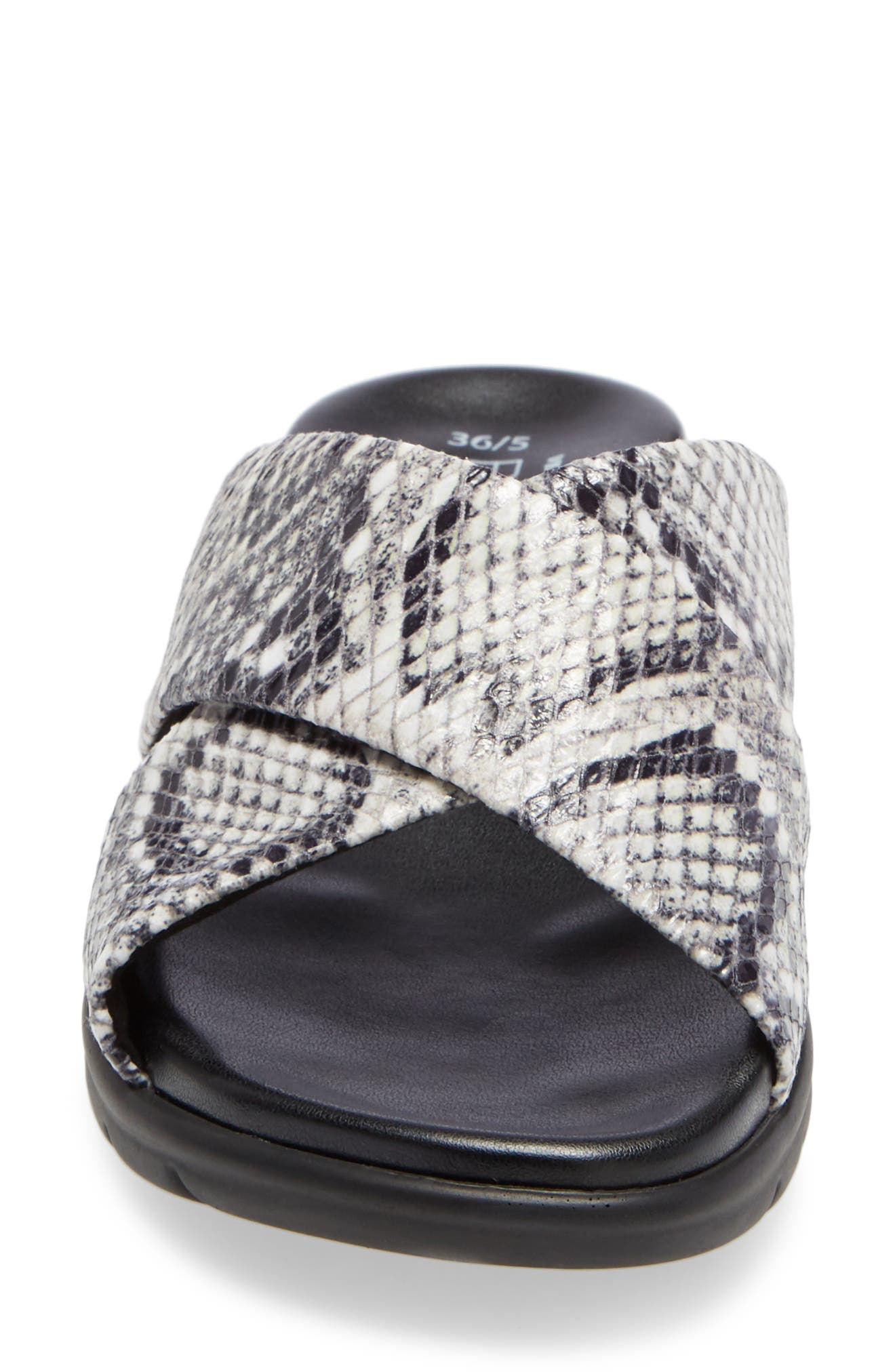 Bos. & Co. Rouge Snake Embossed Slide Sandal, Alternate, color, 