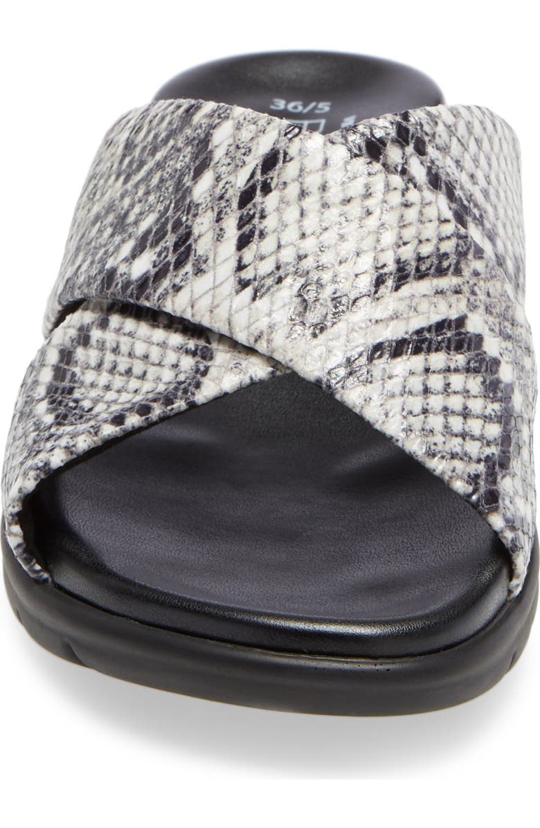 Bos. & Co. Rouge Snake Embossed Slide Sandal, Alternate, color,