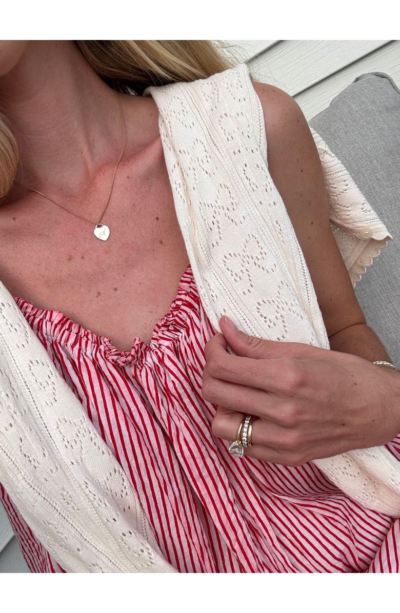 Set & Stones Alice Initial Heart Necklace, Alternate, color, Gold / C