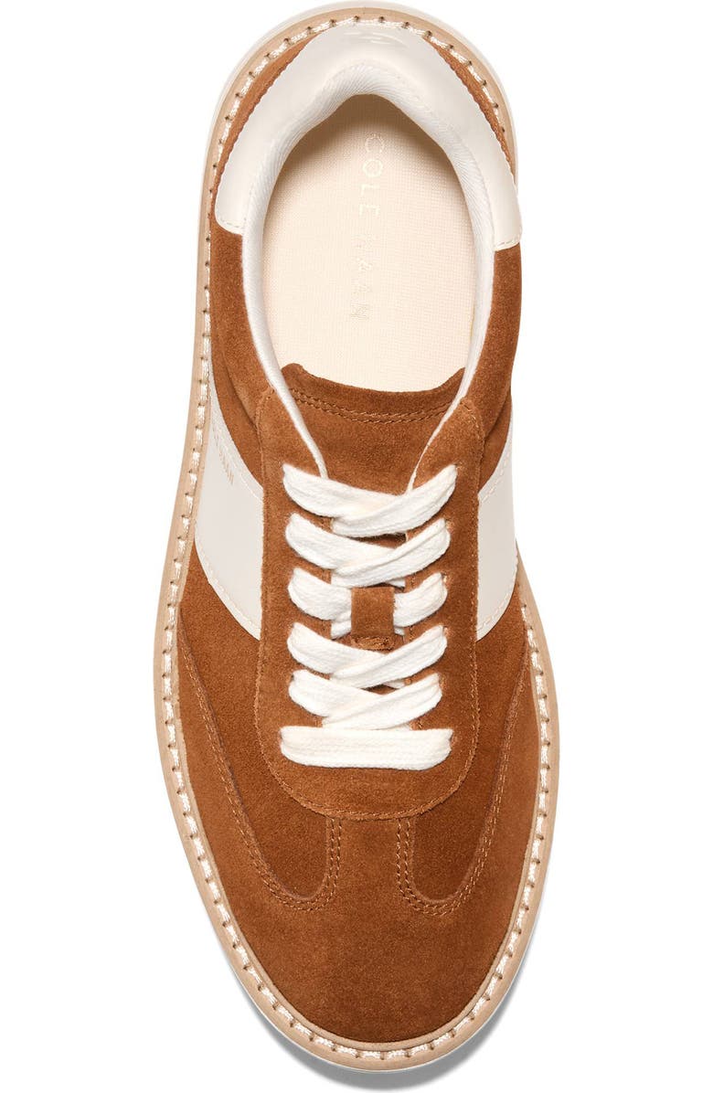 Cole Haan ØriginalGrand Max Platform Sneaker, Alternate, color, Tobacco Suede / Ivory Leather
