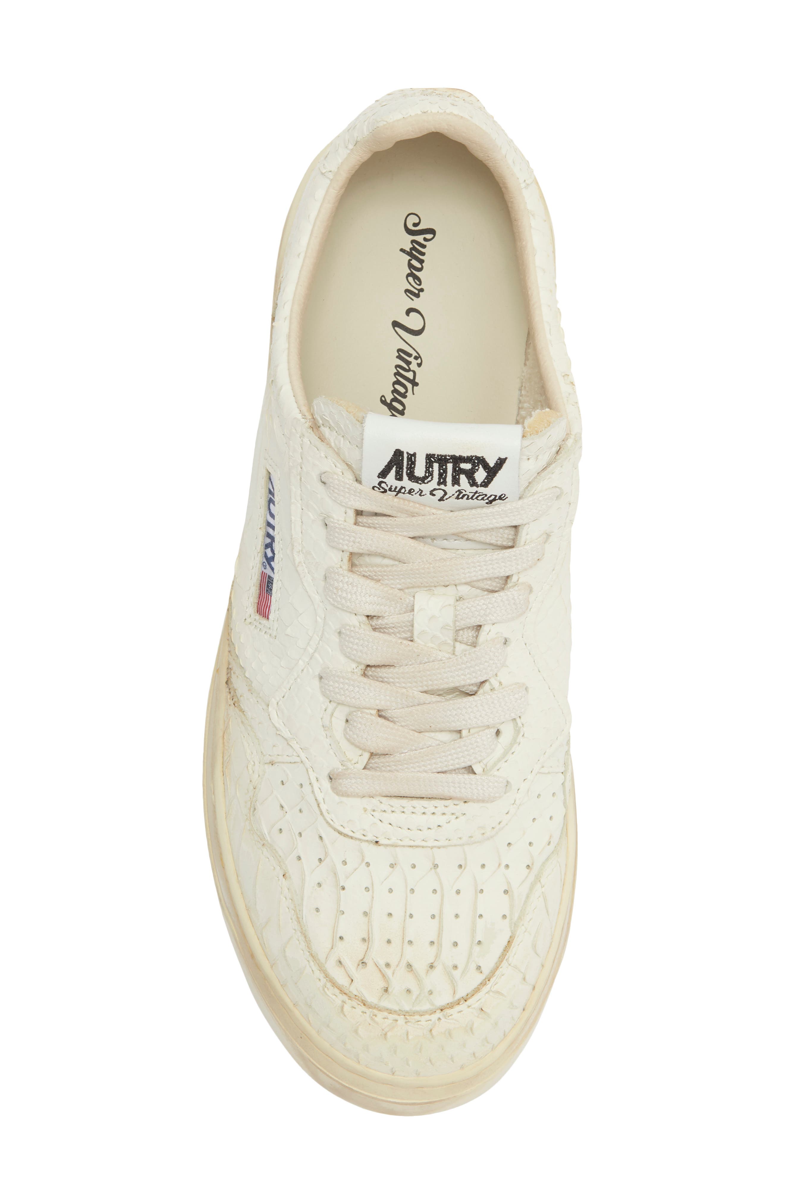 Retro Low Sneaker, Alternate, color, PYTHONED/ CALF WHT/ WWHITE
