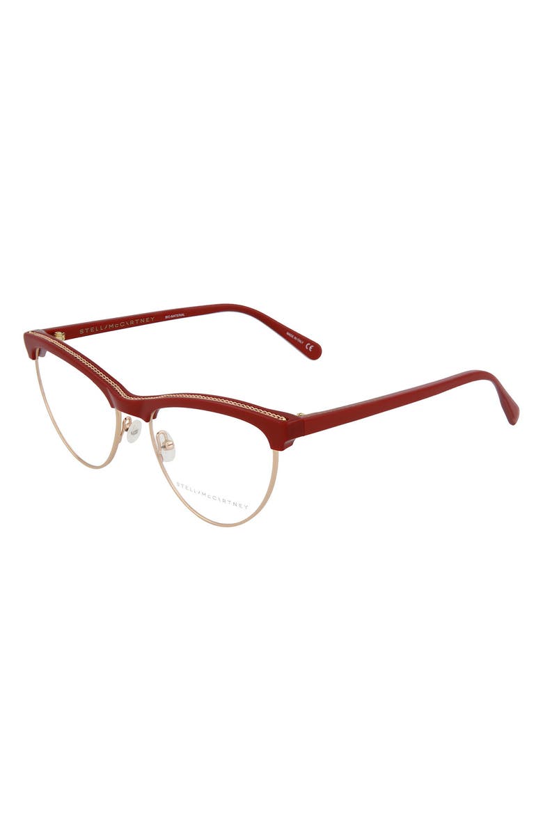 Stella McCartney 54mm Round Optical Frames, Alternate, color,