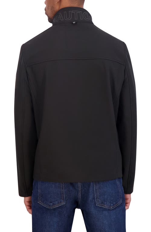 Nautica Water Resistant Softshell Jacket In Black