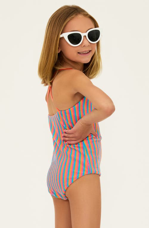 Shop Beach Riot Kids' Little Julia One-piece Swimsuit In Petal Stripe