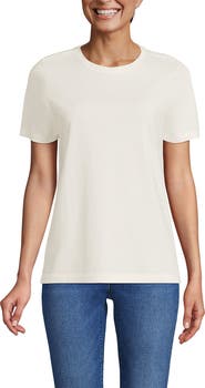 Lands' End Relaxed Supima Cotton Crew Neck T-Shirt