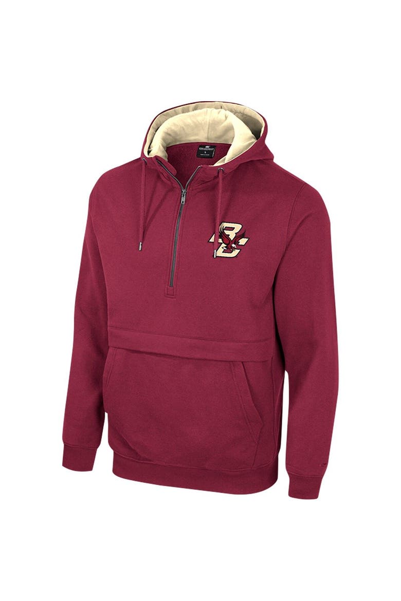 Men's Colosseum Maroon Boston College Eagles Team Half-Zip Pullover Hoodie, Alternate, color, Maroon