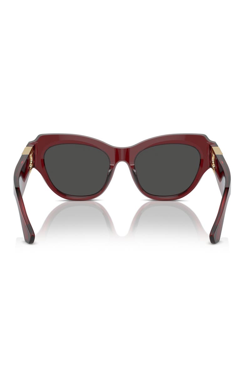 52mm Irregular Sunglasses, Alternate, color, BORDEAUX