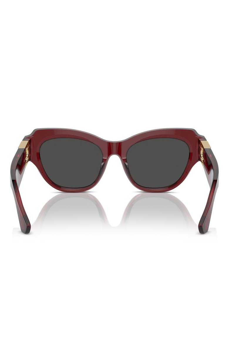 Burberry 52mm Irregular Sunglasses, Alternate, color, Bordeaux