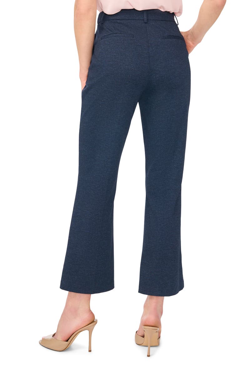 Tailored High Waist Crop Flare Leg Pants, Alternate, color, INDIGO NAVY
