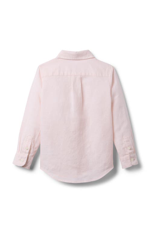 Shop Janie And Jack The Linen-cotton Shirt In Pink