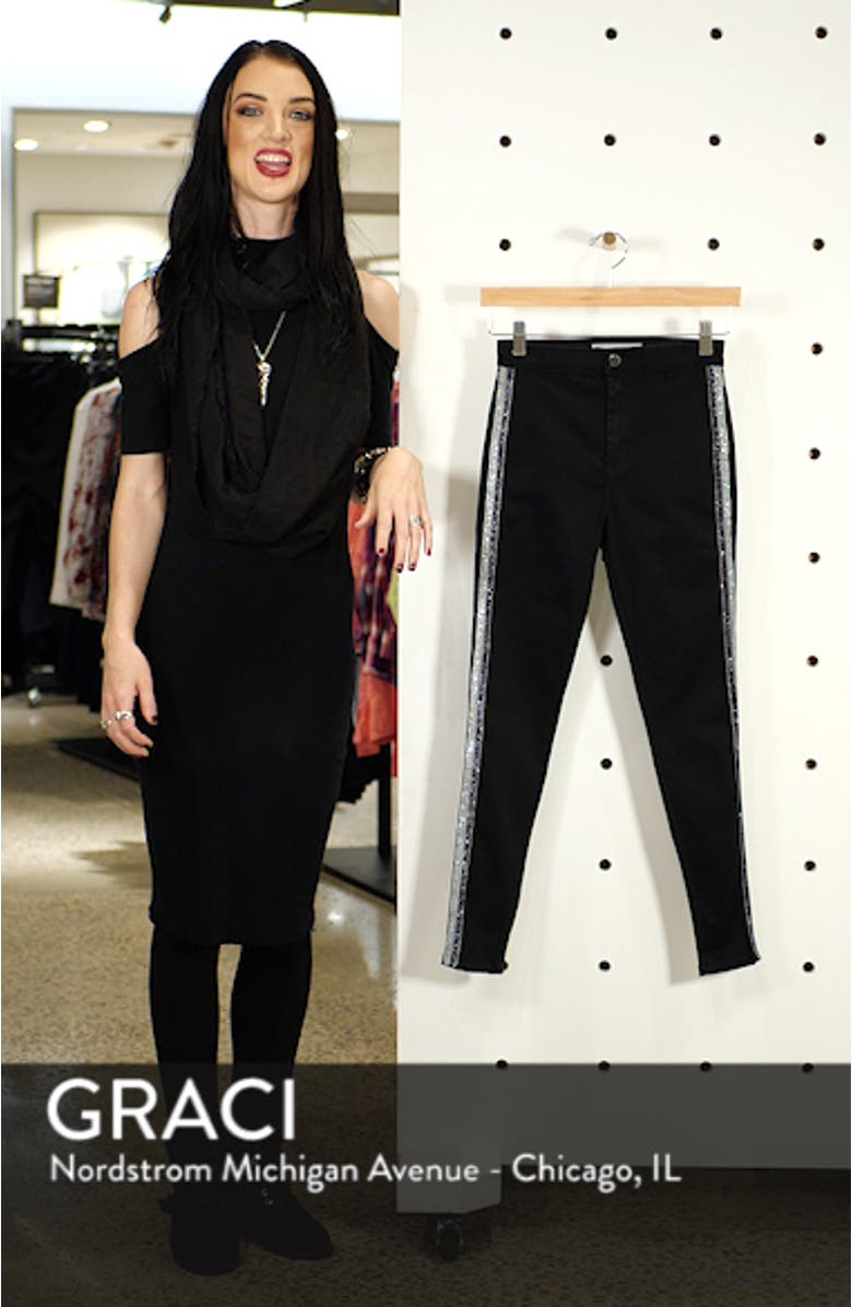 Tinsel Sequin Side Stripe Jeans, sales video thumbnail