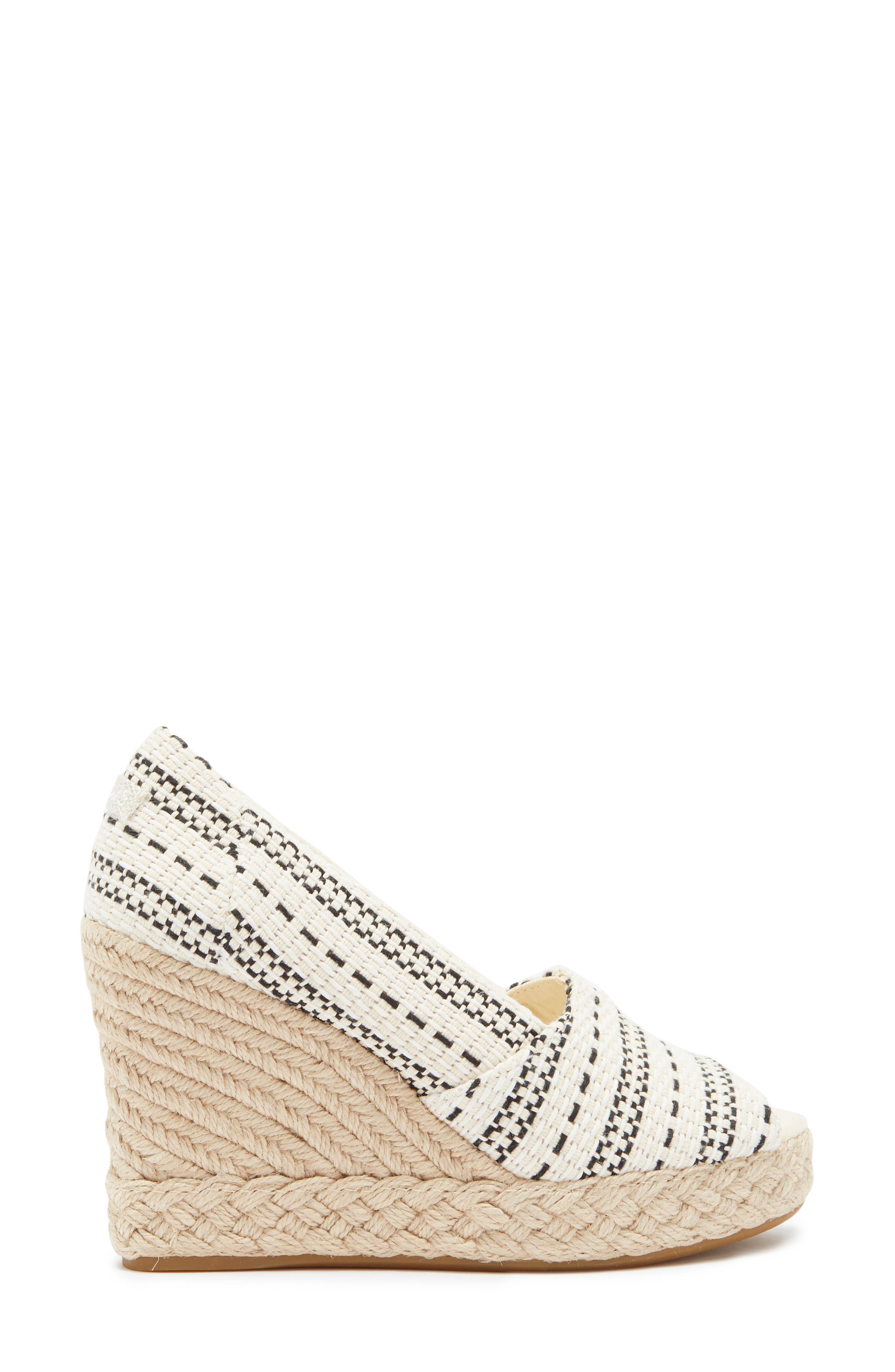 TOMS Michelle Peep Toe Wedge Sandal, Alternate, color, 