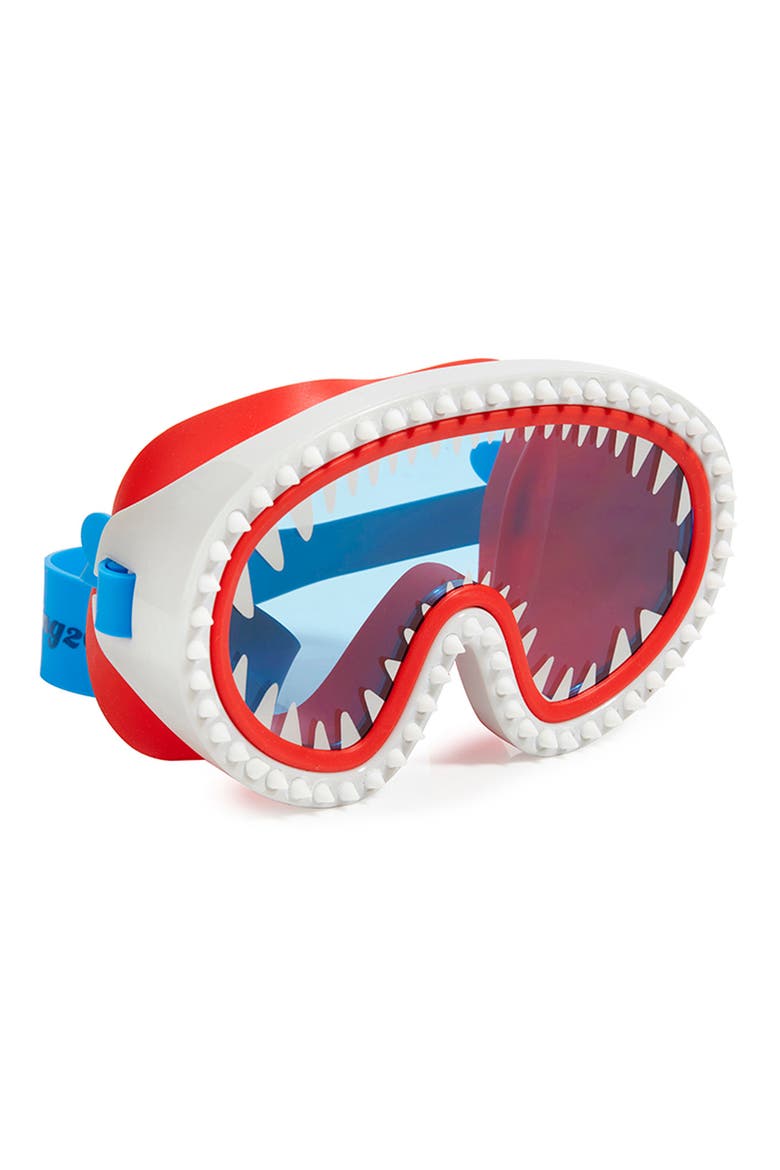 Kids' Shark Attack Swim Mask, Alternate, color, RED