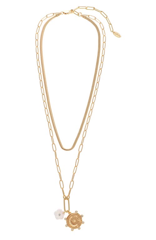 Ettika Celestial Layered Chain Pendant Necklace