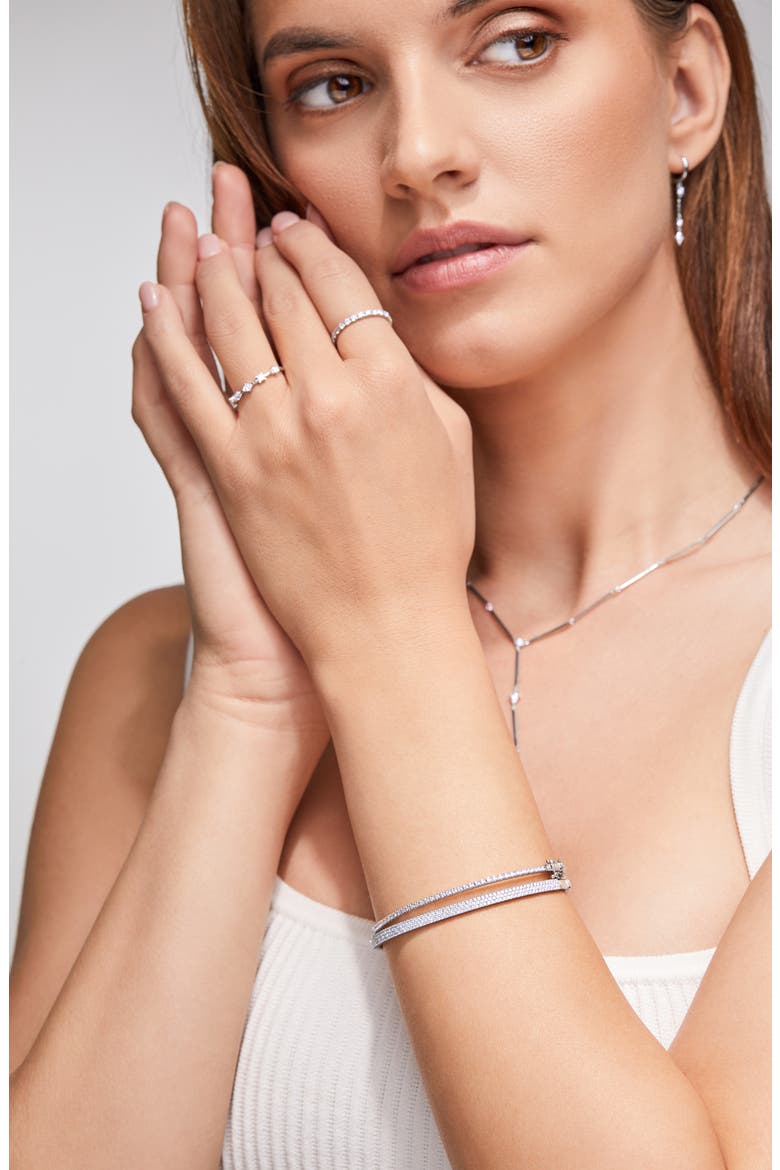 Diamond Bangle (Nordstrom Exclusive), Alternate, color, 18K WHITE GOLD