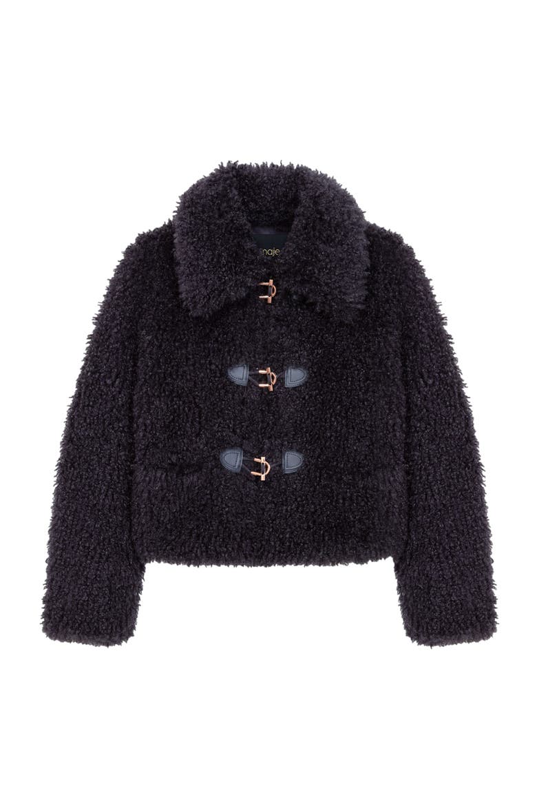 Short curly coat, Alternate, color, Anthracite grey