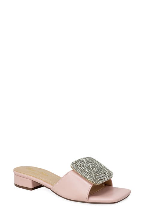 Flores Squared Spiral Rhinestone Sandal (Women)