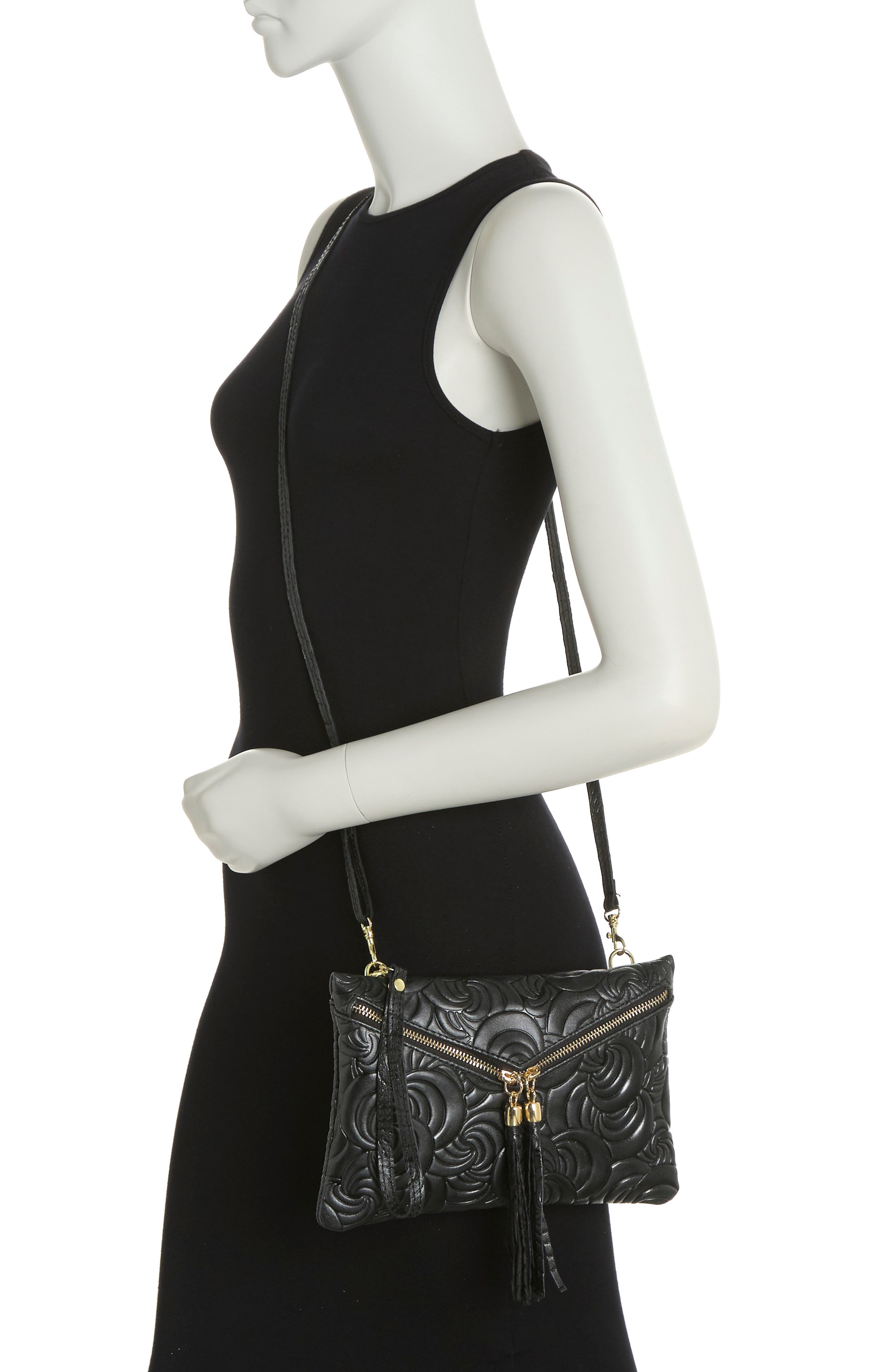 LISA MINARDI Fringe Leather Crossbody Clutch | Nordstromrack