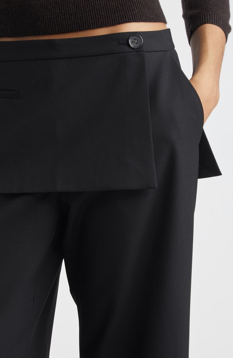 Sandy Liang Mott Crop Skirt Pants, Alternate, color, Black