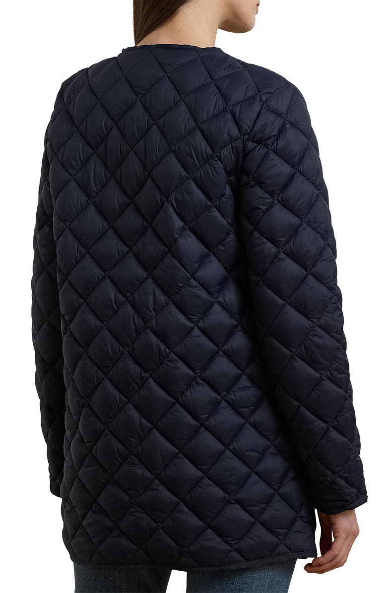 Lauren Ralph Lauren Contrast Lining Quilted Puffer Jacket, Alternate, color, Dark Navy