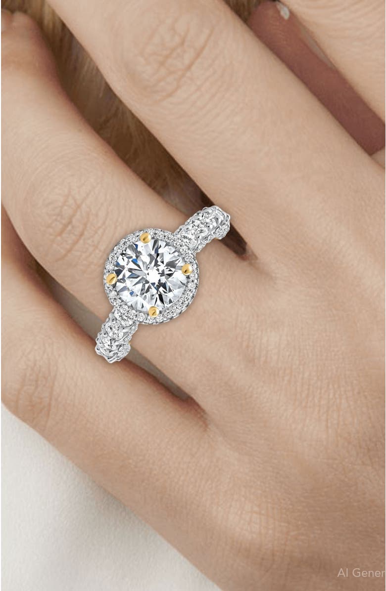 Bliss Diamond Certified 4.00Ct Diamond Engagement Ring 14k Gold Lab Grown, Alternate, color, 