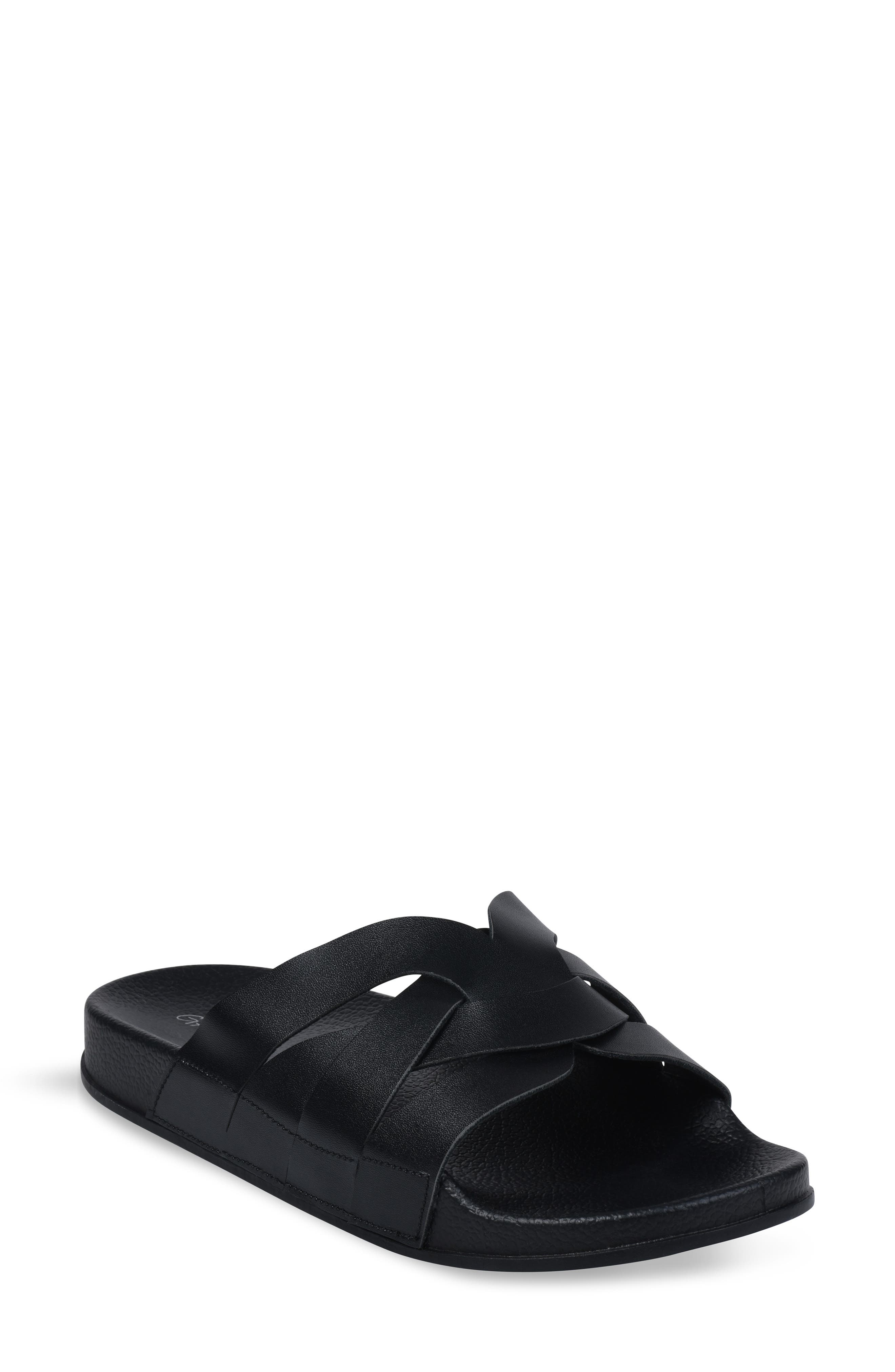 GAAHUU Crisscross Strap Slide Sandal