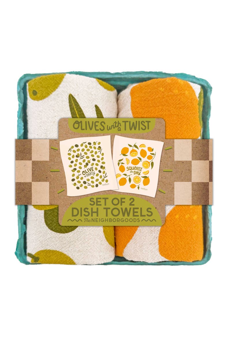 Olives With A Twist - Dish Towel Set of 2, Main, color, No Color