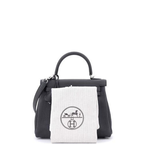 Pre-owned Hermes Hermes Kelly Handbag Grey Togo With Palladium Hardware 25 In Gray