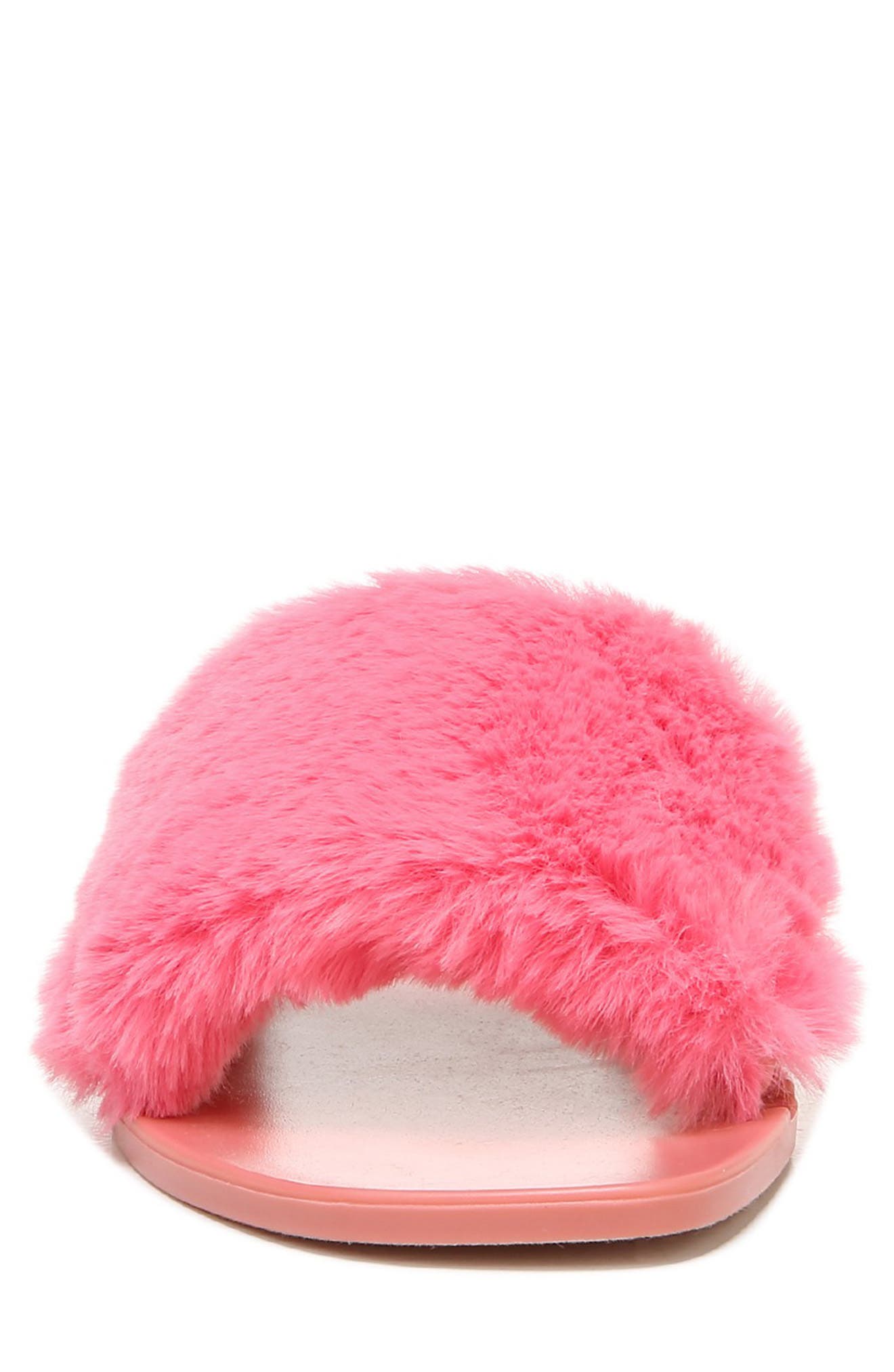 Circus by Sam Edelman Everette Faux Fur Slide Sandal, Alternate, color, PINK CONFETTI