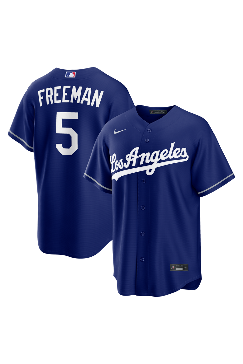Men's Nike Freddie Freeman Royal Los Angeles Dodgers Alternate Replica Jersey, Main, color, Deep Royal